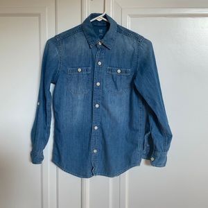 Boys Gap denim shirt, like new, size Large
